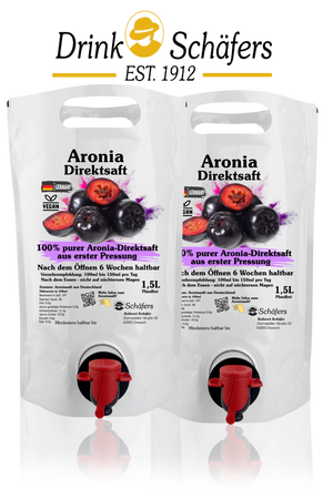 Aronisaft 2 x 1,5L SuperPouch Bag-in-Box / 3 Liter