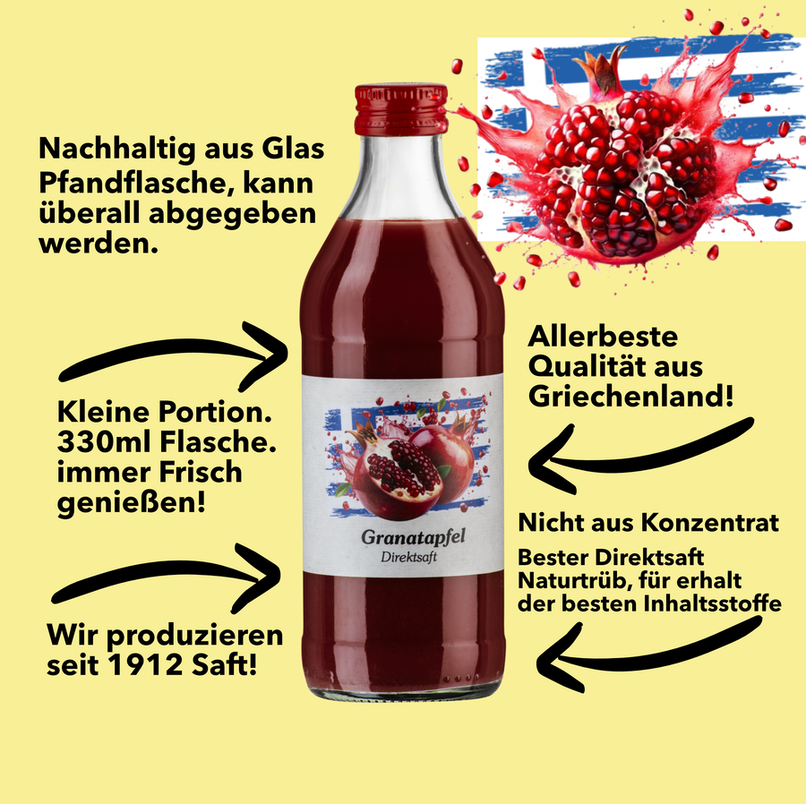 Premium Granatapfelsaft / Direktsaft / Muttersaft / Mehrwegflasche