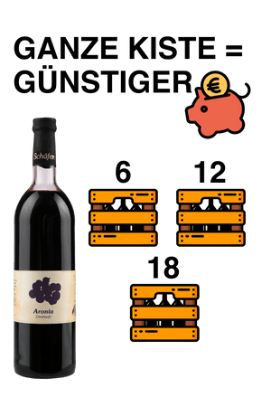 Aroniasaft - Aronia Direktsaft - Naturtrüb - Kiste
